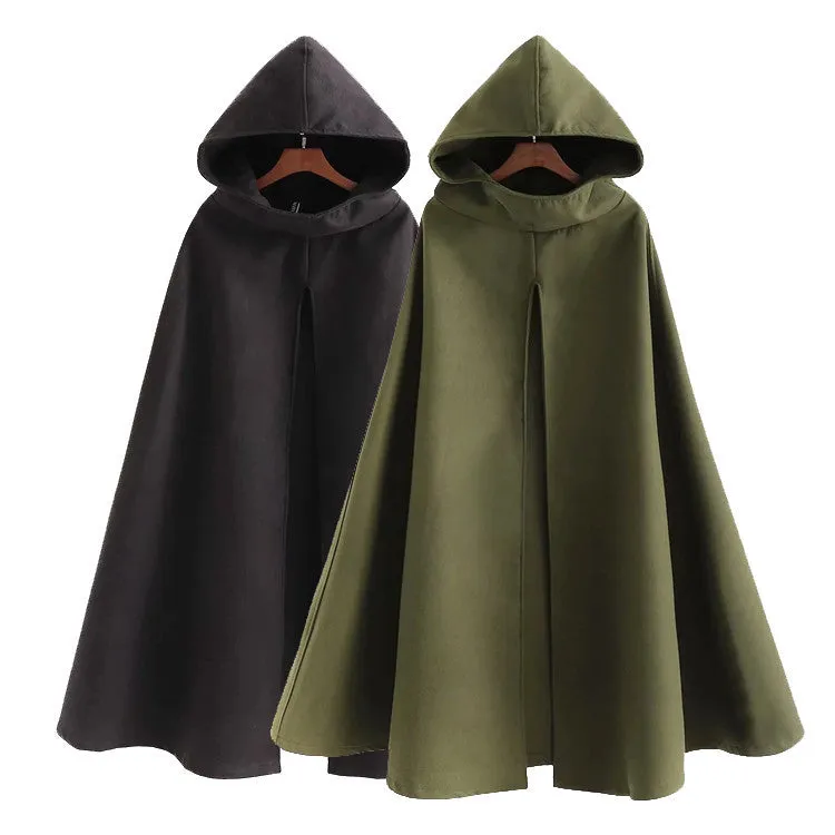 Mature Hooded Cloak Coat