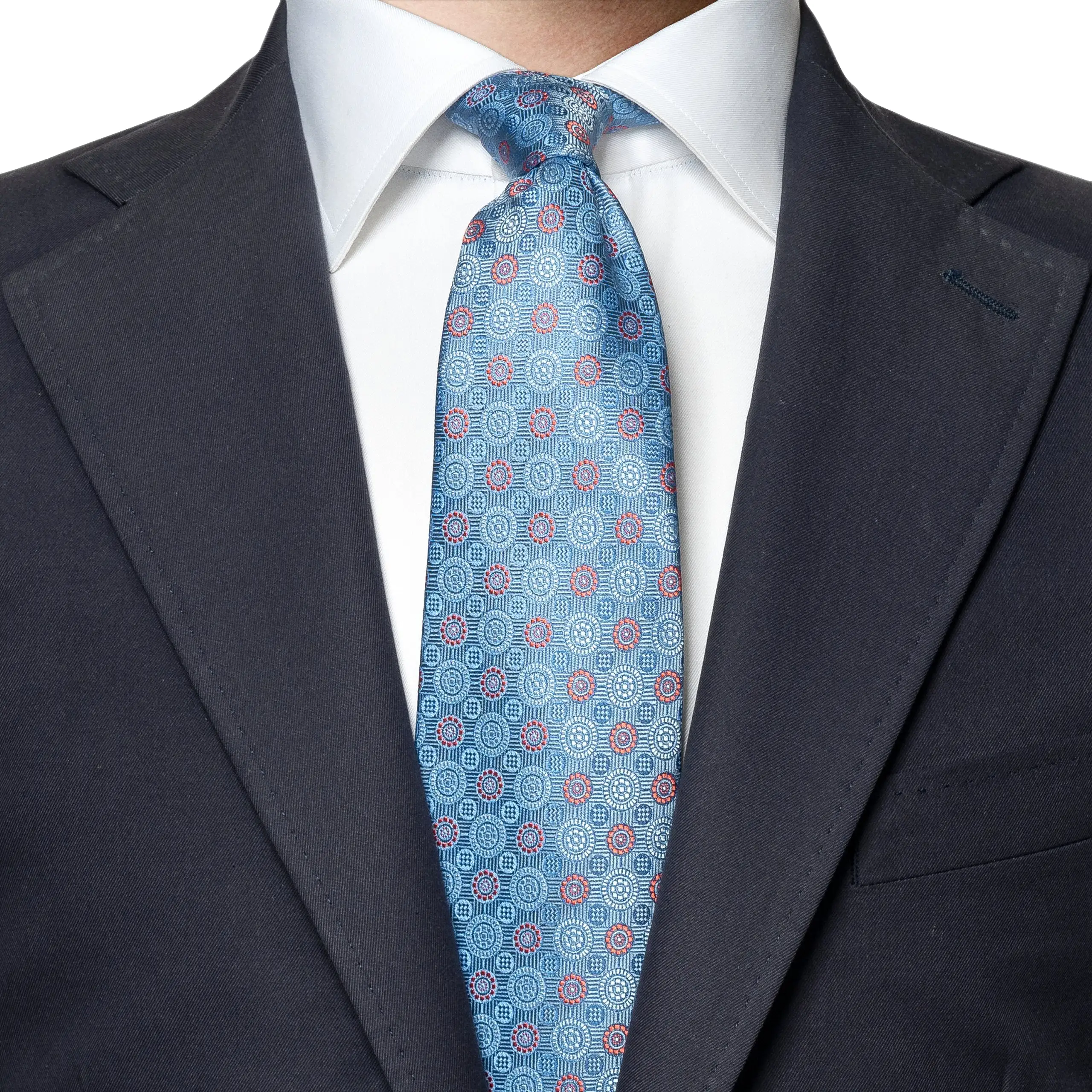 Medallion Pattern Silk Jacquard Tie