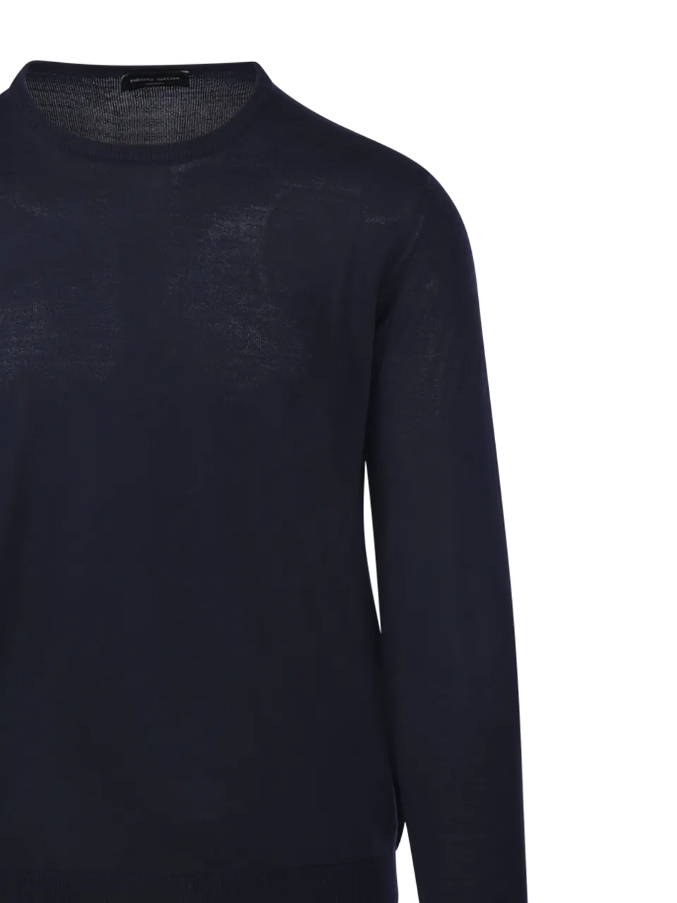 MEN ROBERTO COLLINA DARK BLUE MERINOS WOOL SWEATER