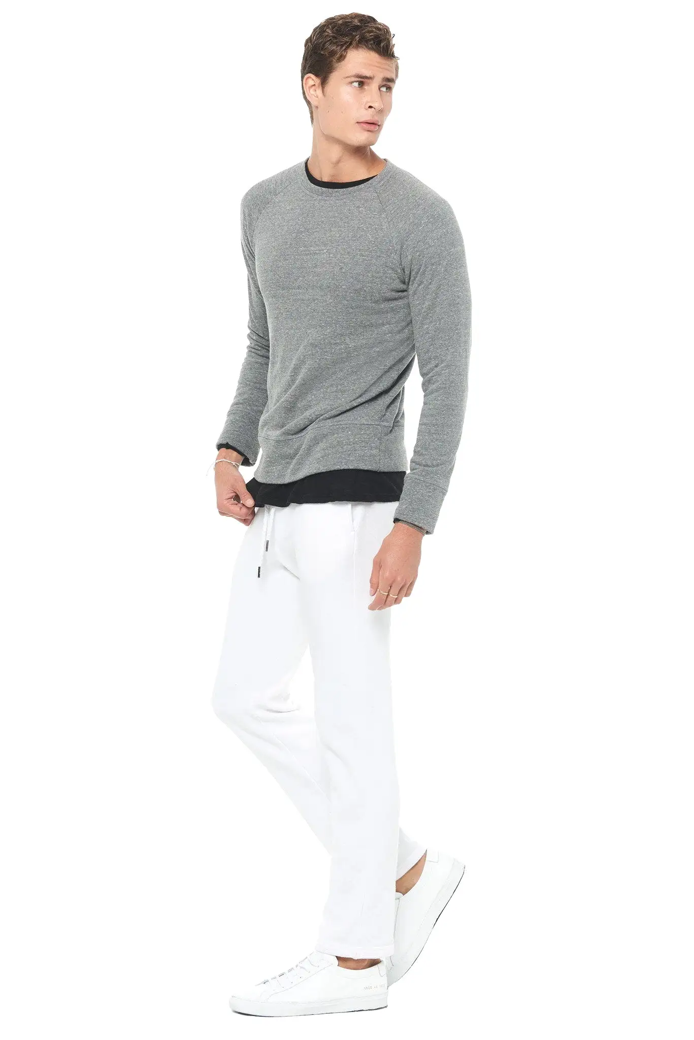 Men's French Terry Relaxed Fit Crew Neck Sweatshirt