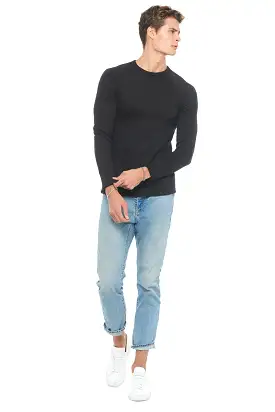 Men's French Terry Relaxed Fit Crew Neck Sweatshirt