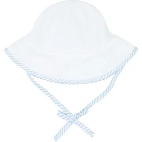 Minnow Baby French Terry Sunhat, White