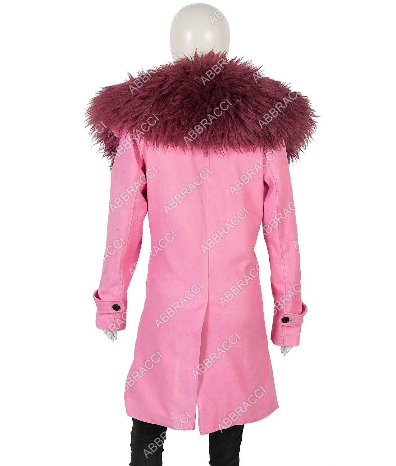 Modern Love Lexi Coat | Anne Hathaway Pink Fur Collar Coat