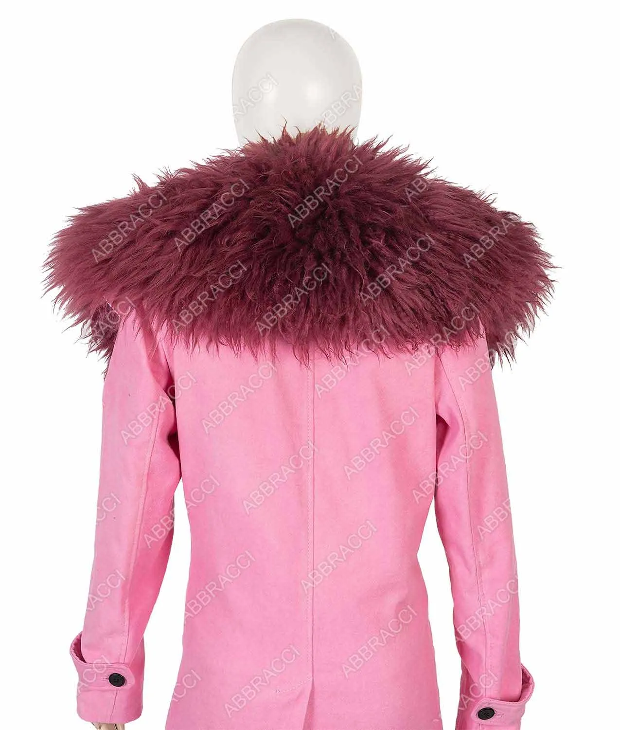 Modern Love Lexi Coat | Anne Hathaway Pink Fur Collar Coat