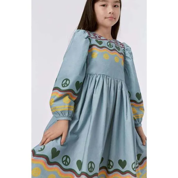 Molo Cilja Cotton Dress, Blue