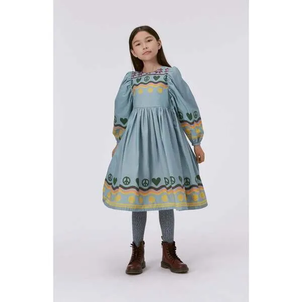 Molo Cilja Cotton Dress, Blue