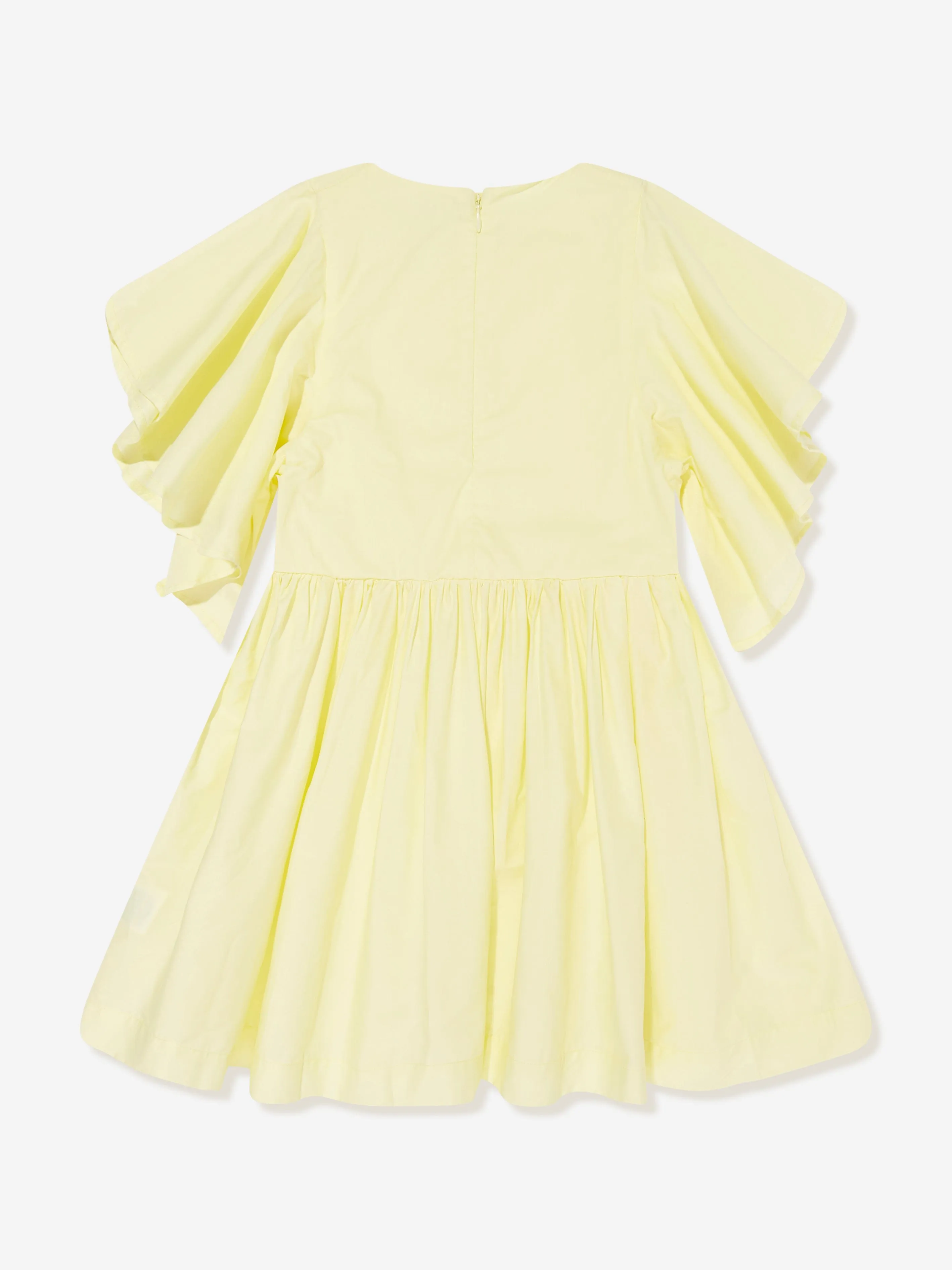 Molo Girls Frilled Dress in Yellow