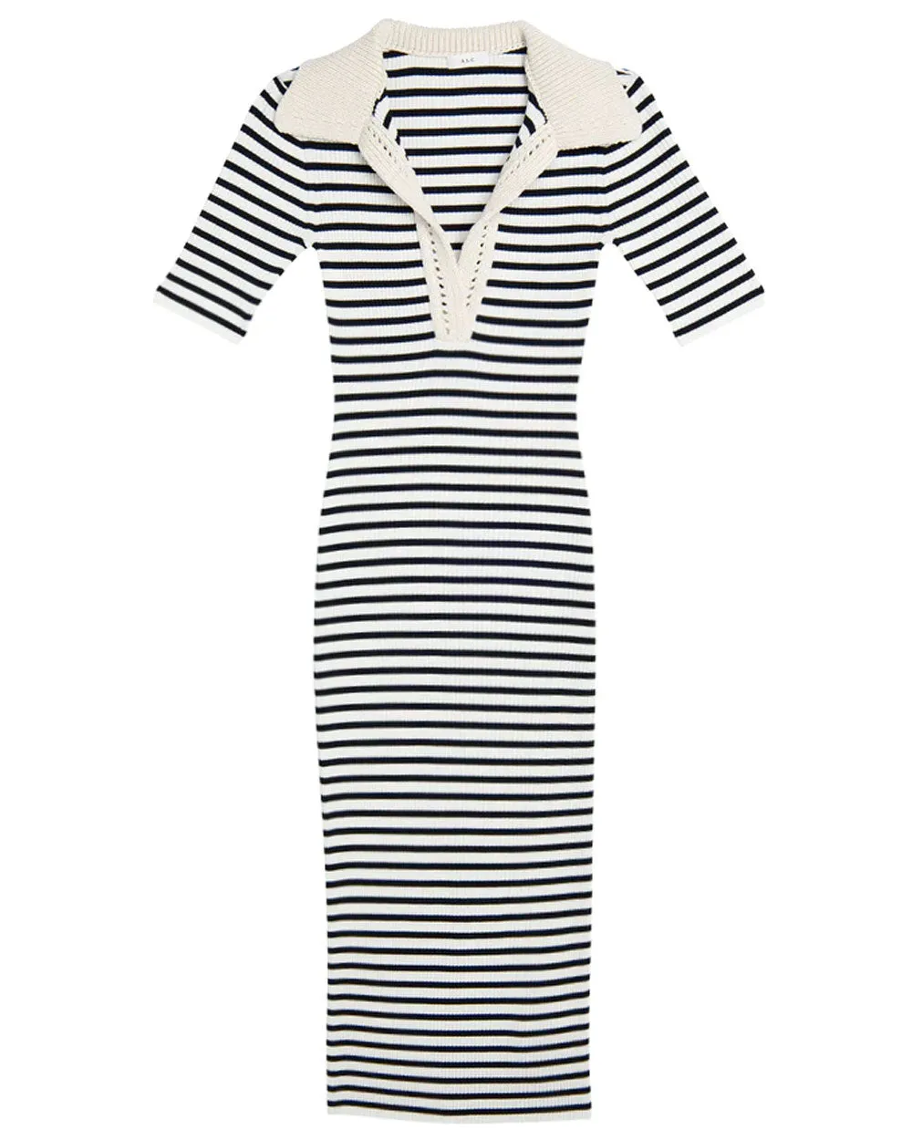 Navy and Bone Stripe Darcy Dress