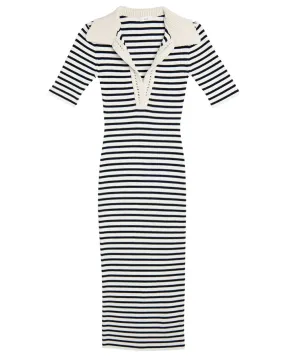 Navy and Bone Stripe Darcy Dress