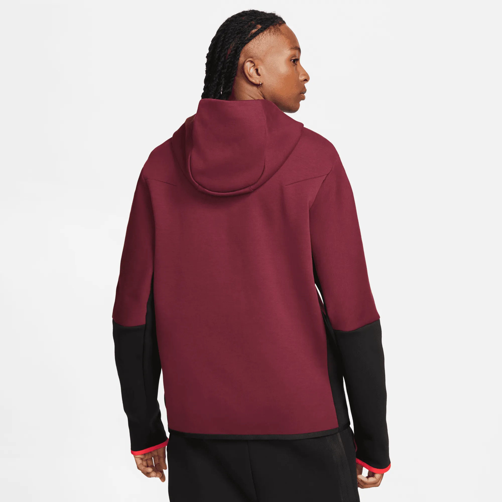 Nike Sportswear Tech Fleece Full-Zip Dark Red Hoodie