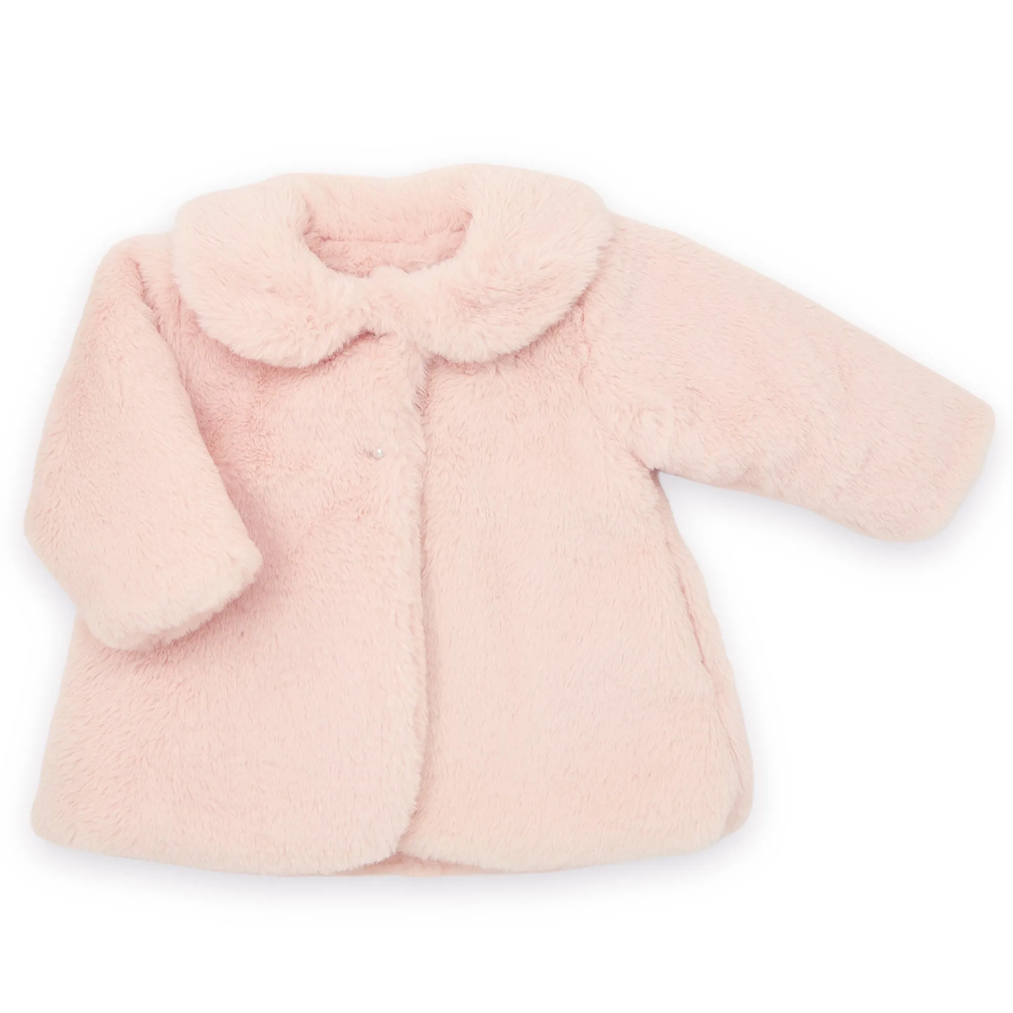 Nude Pink Faux Fur Jacket (18M)