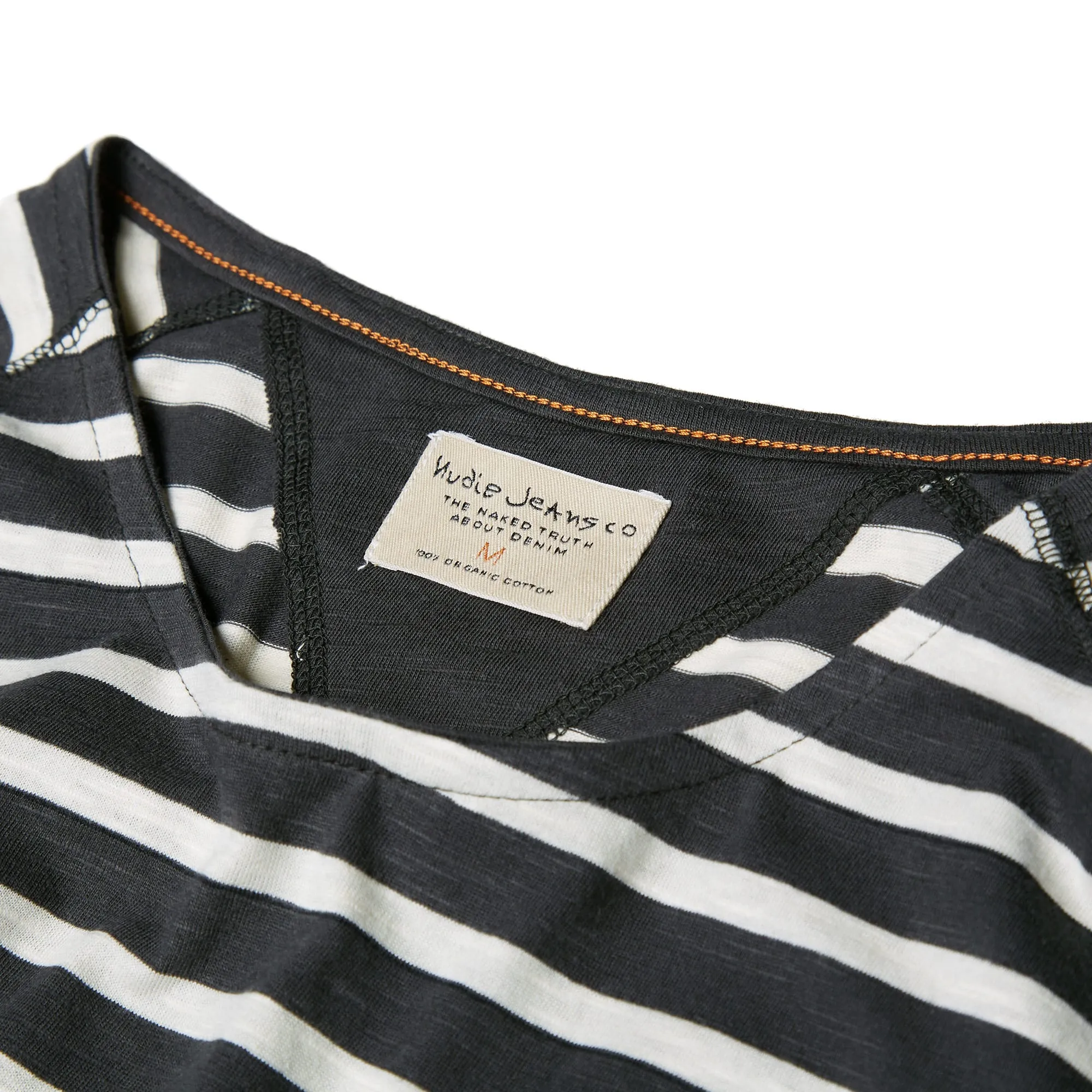 Nudie Long Sleeve Otto Raglan TeeGrey Stripe