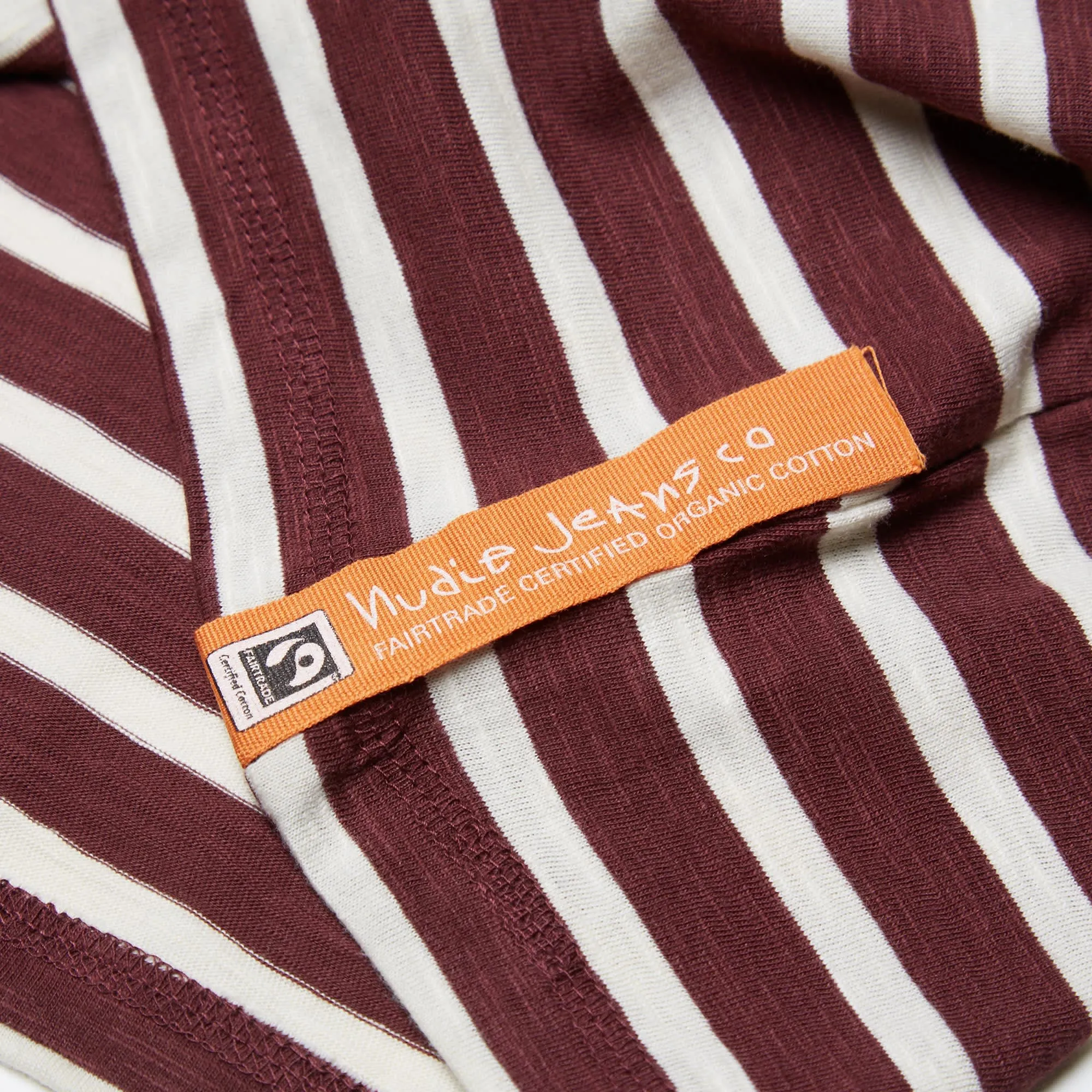 Nudie Long Sleeve Otto Raglan TeeWine Stripe