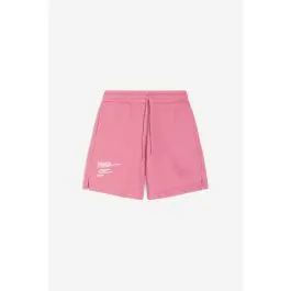 Pantaloncini in french terry con lettering stampa in tono donna Rosa