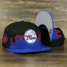 Philadelphia 76ers City Skyline Side Patch 9Fifty Youth Snapback Hat | Philadelphia Skyline 950