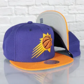 Phoenix Suns NBA Team 2 Tone 2.0 Gray bottom | Purple/Orange Snapback Hat