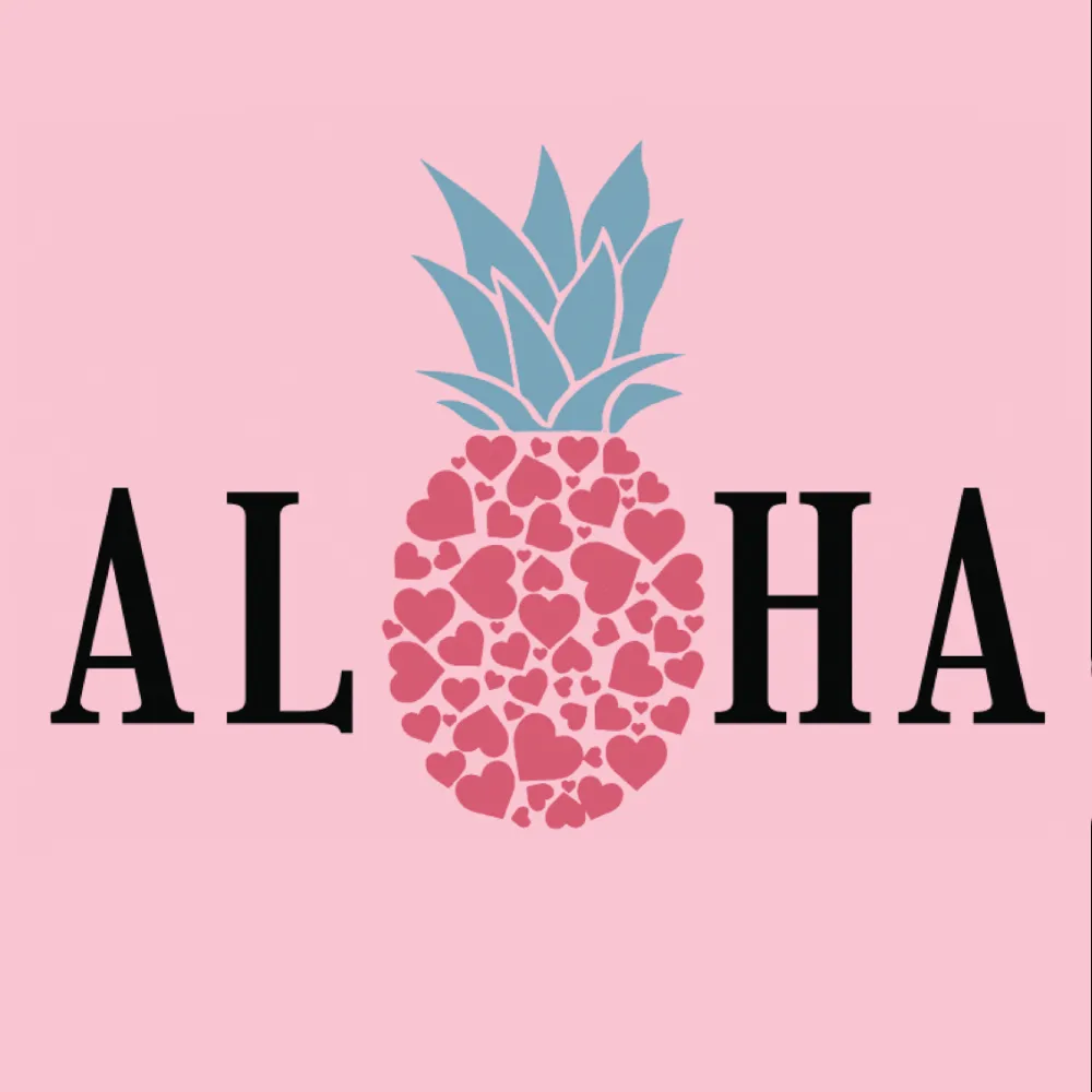 Pink Pineapple Aloha Short Sleeve Tee - Pink