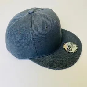 Plain Snapback 5 Panel Hat - Charcoal