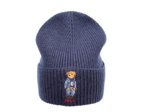 Polo Ralph Lauren Polo Bear Jean Jacket Sweater Knit Cuffed Hat