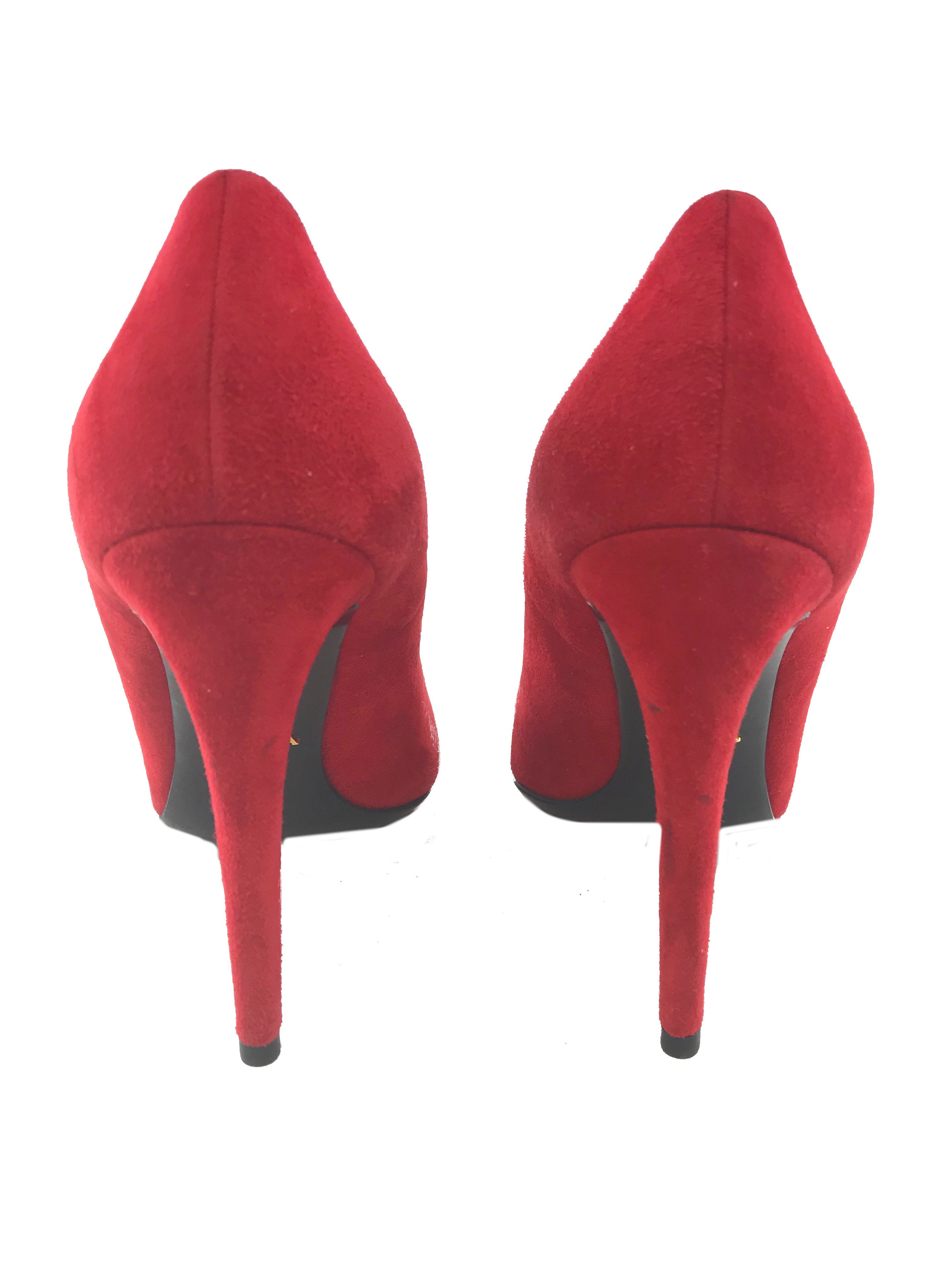 Prada Suede Point-Toe Pumps Size 7.5