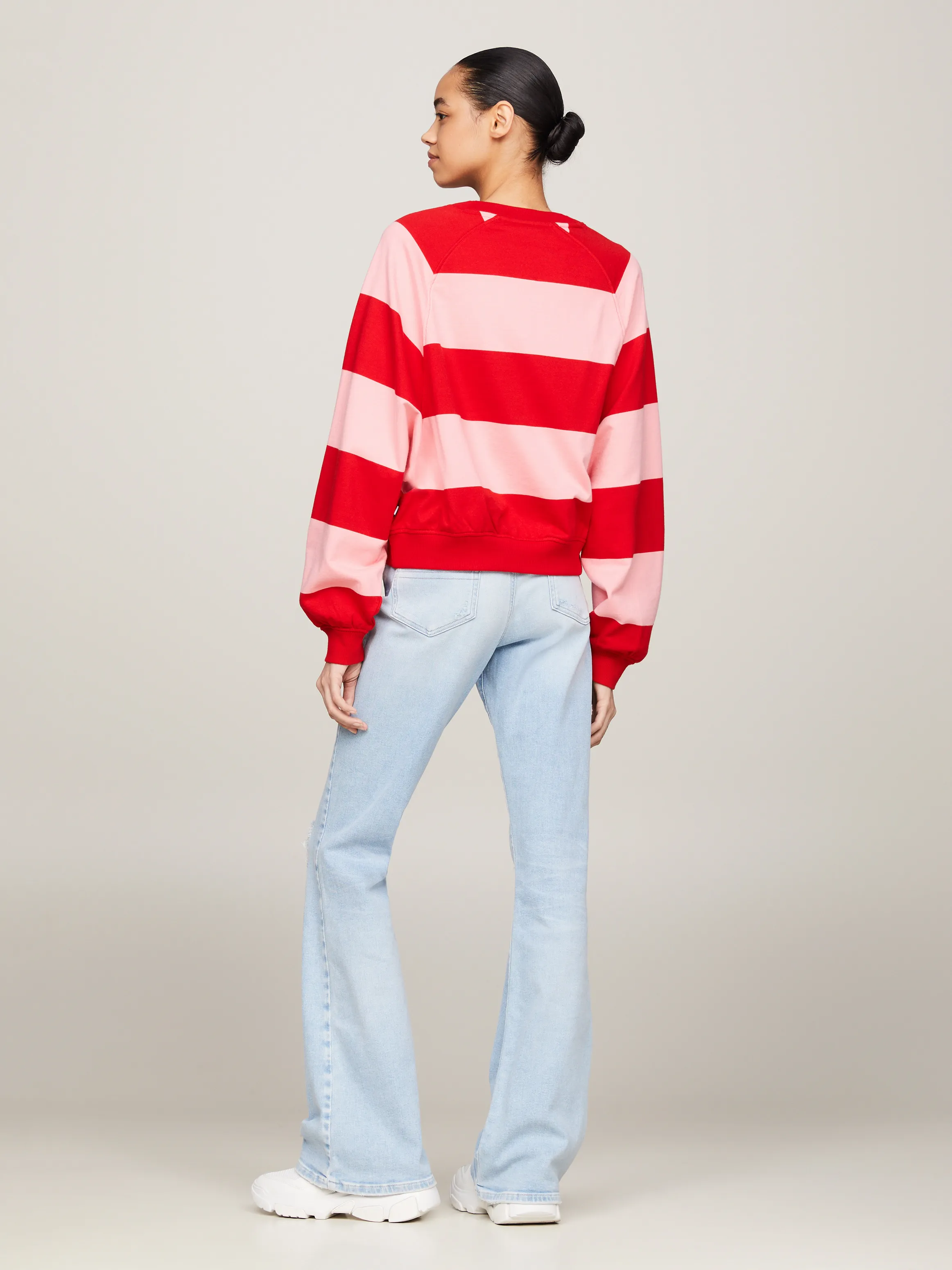 Relaxed Letterman Stripe Sweatshirt | Sweatshirts & Hoodies | Tommy Jeans