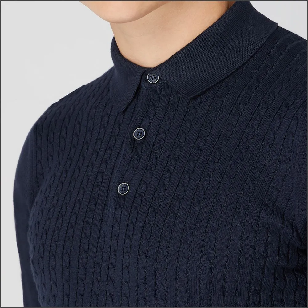 Reums Uomo 58759/78 Slim Fit Navy Cotton Polo>>