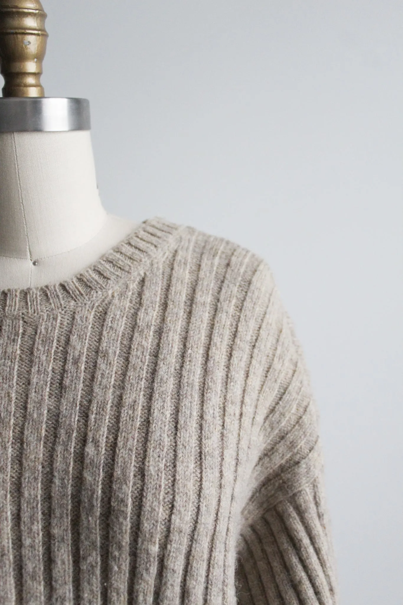 rib knit wool sweater