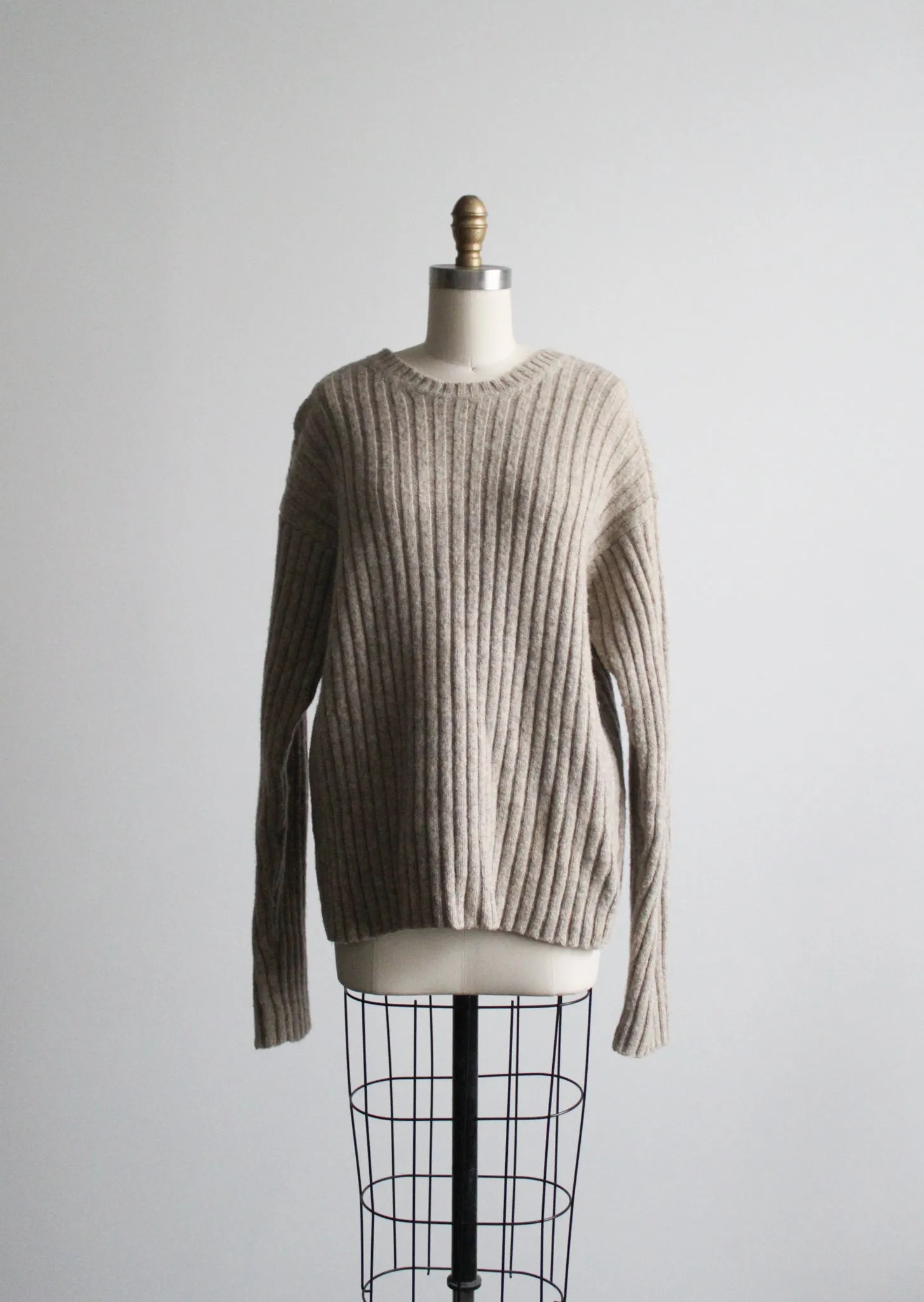 rib knit wool sweater