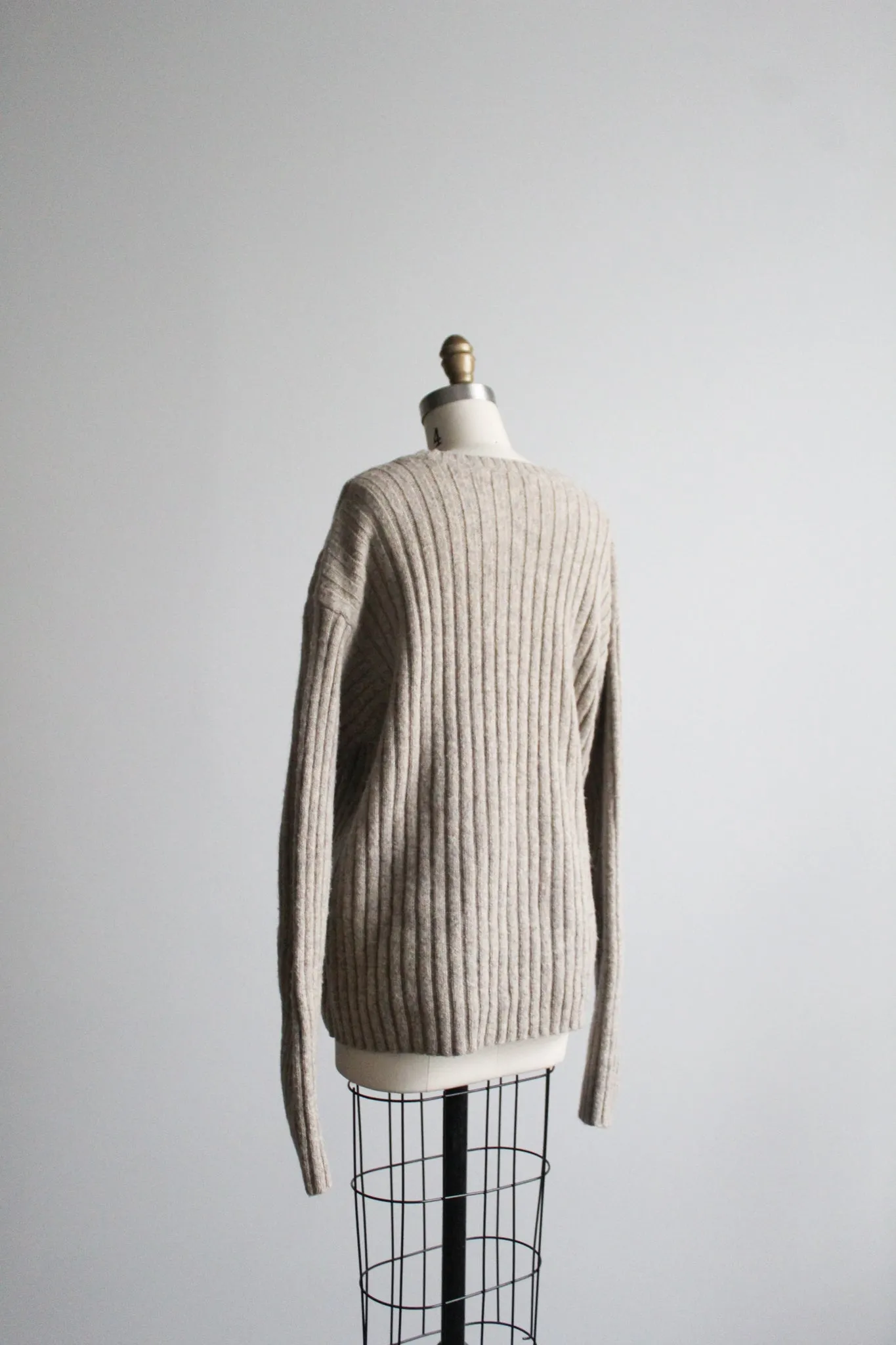 rib knit wool sweater