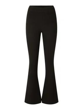 SELECTED FEMME PANTS KARO FLARED KNIT BLACK