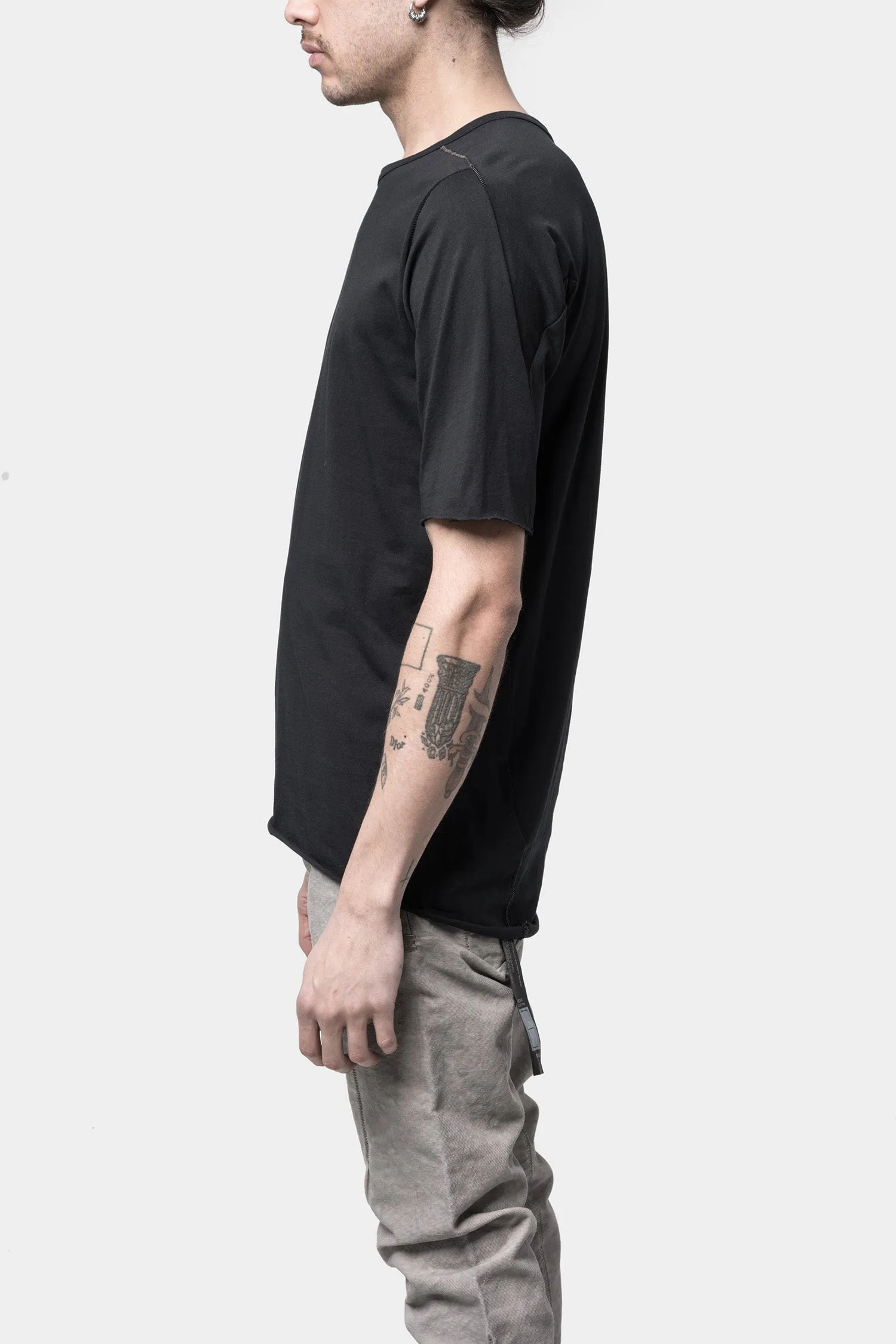 Semi Raglan Short sleeve T-Shirt, Noir