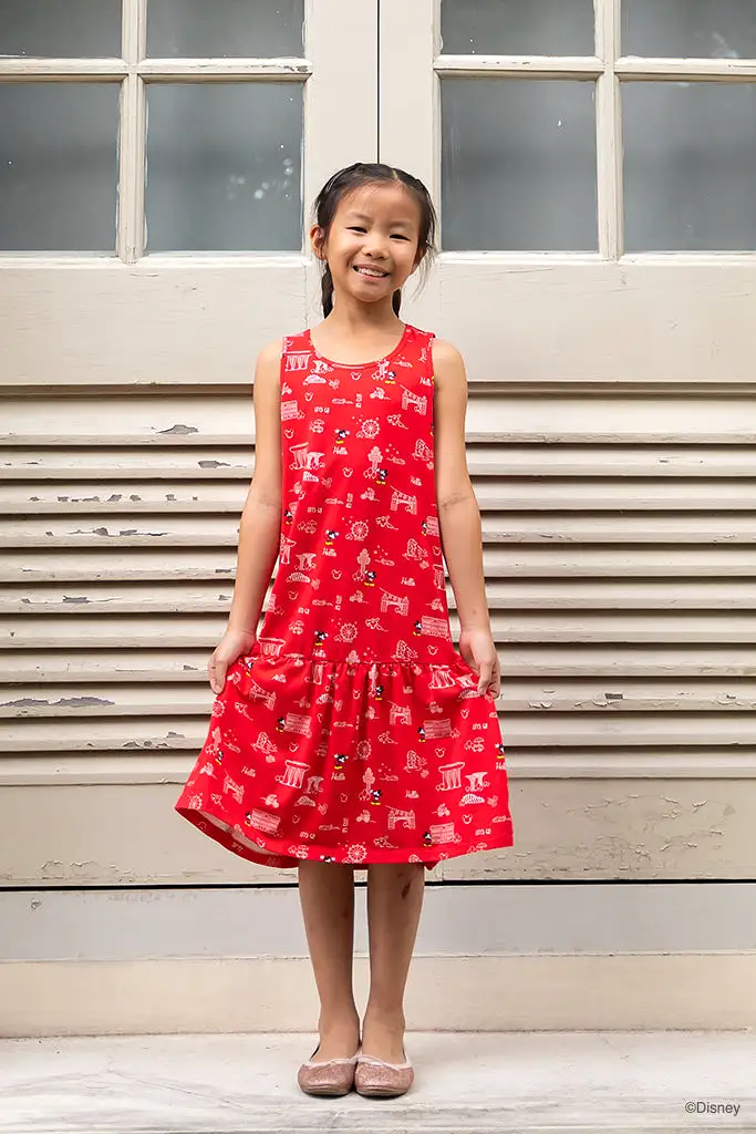 Sleeveless Dress - Red Island Mickey