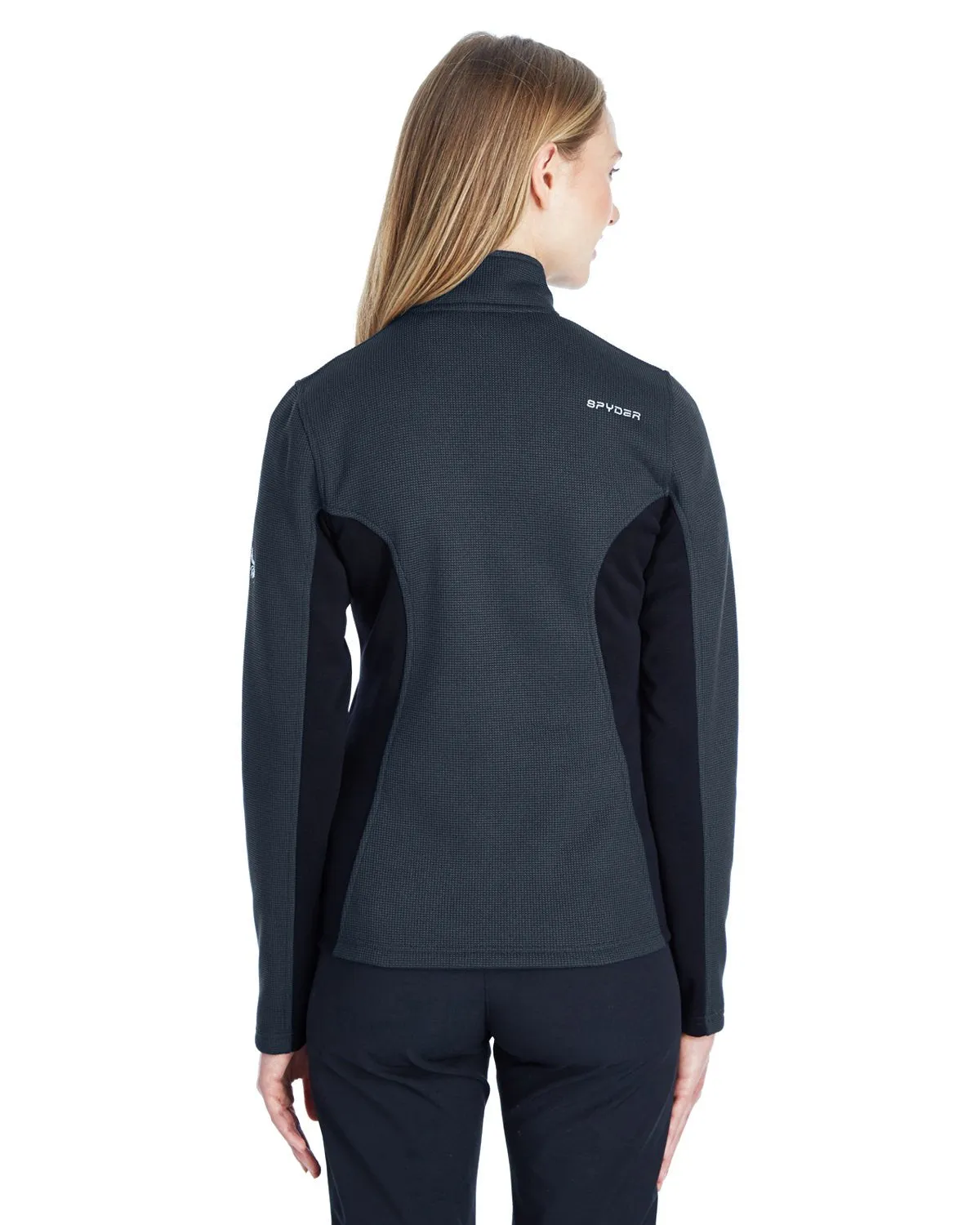 Spyder Ladies Constant Full Zip Sweater Fleece Frontier/ Blk/ White 187335