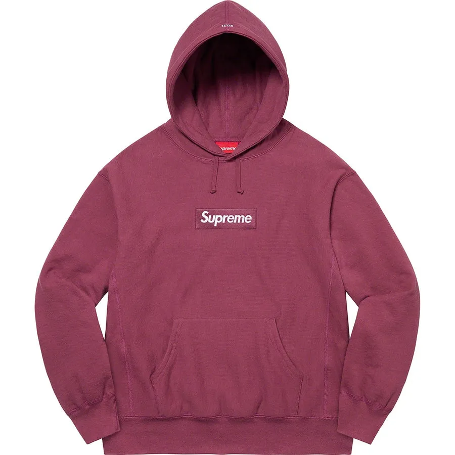 Supreme Box Logo Hooded Sweatshirt (FW21) Plum