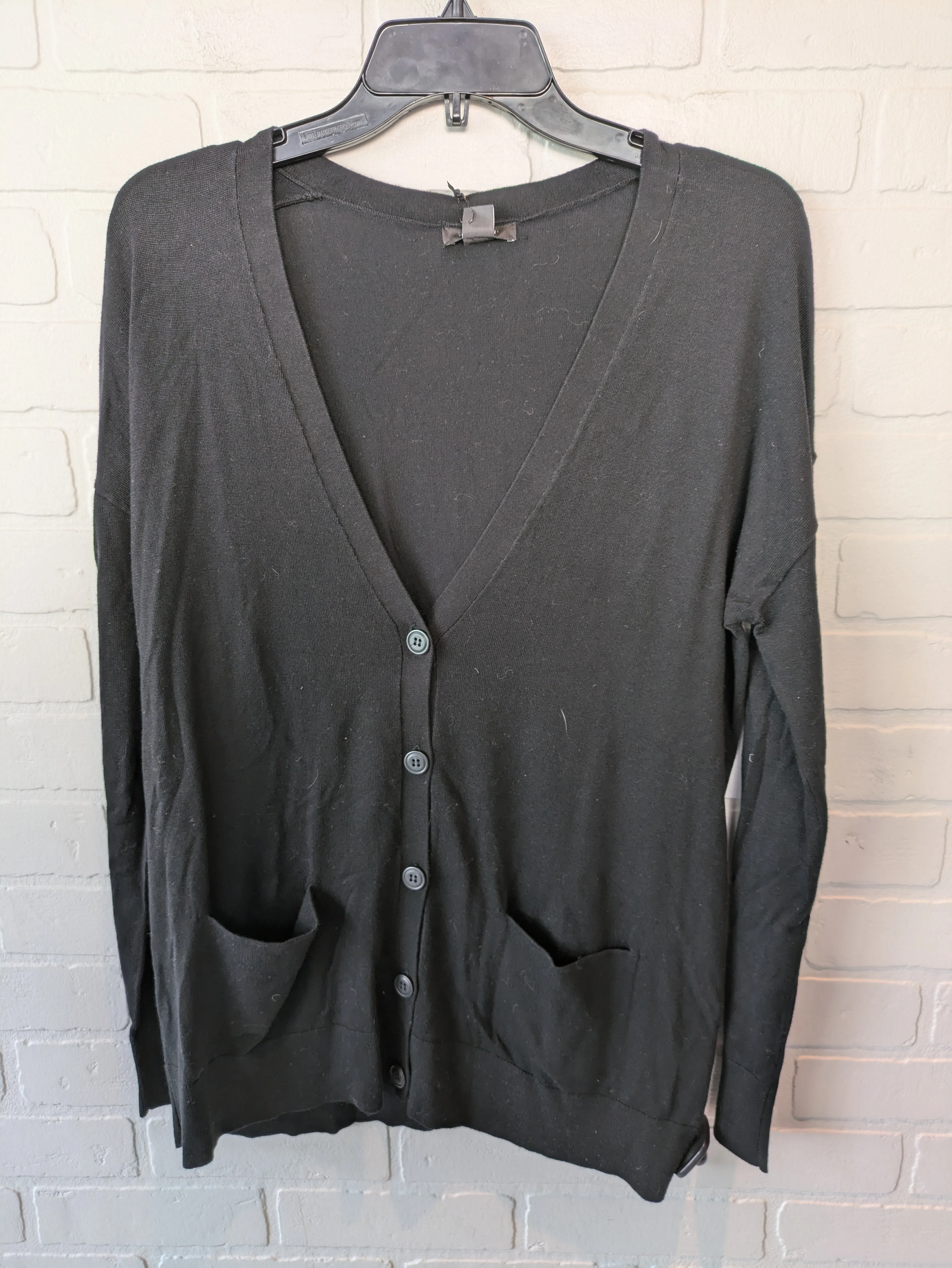 Sweater Cardigan By Halogen In Black, Size: S