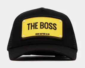 The Boss Mens Trucker Hat (Black/Yellow)