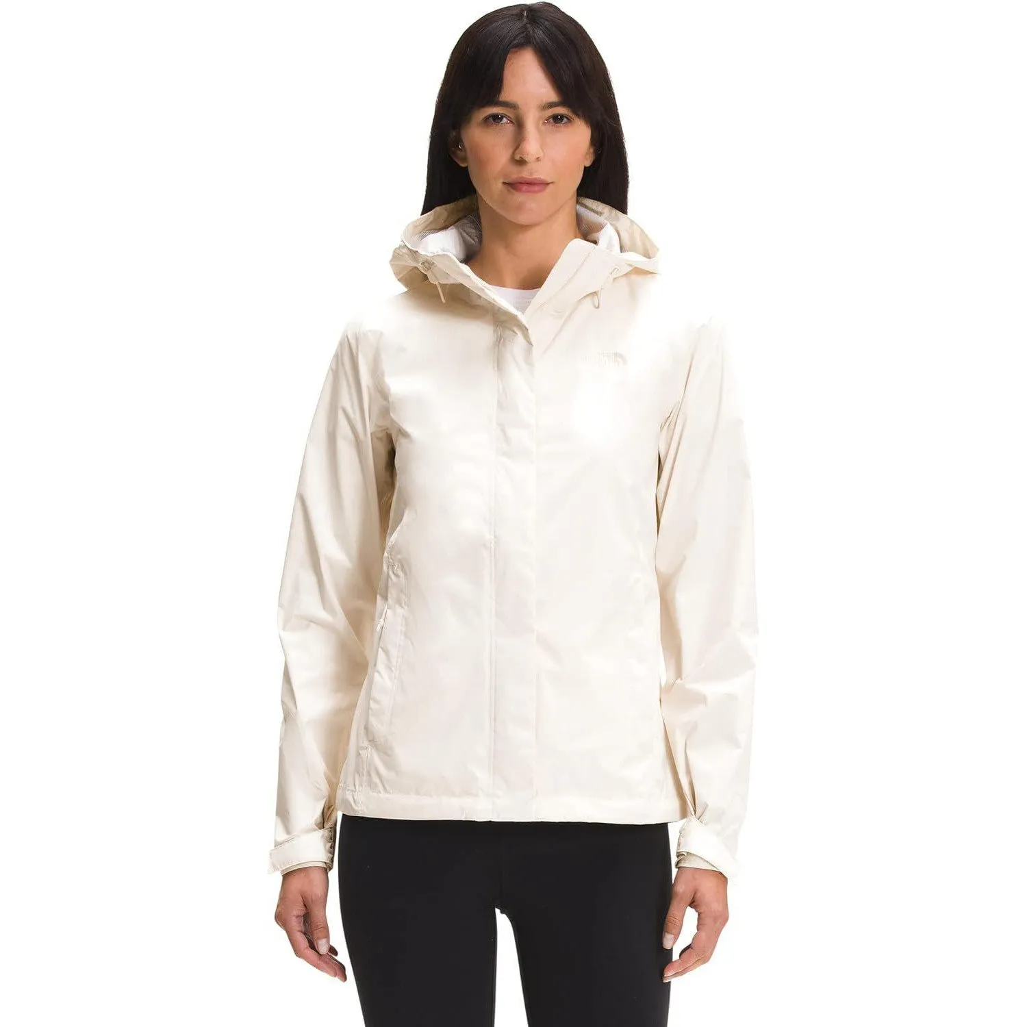 THE NORTH FACE Women’s Venture 2 Waterproof Hooded Rain Jacket (Standard and Plus Size), Gardenia White, XX-Large