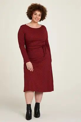 Tranquillo Red Geometric Jersey Dress