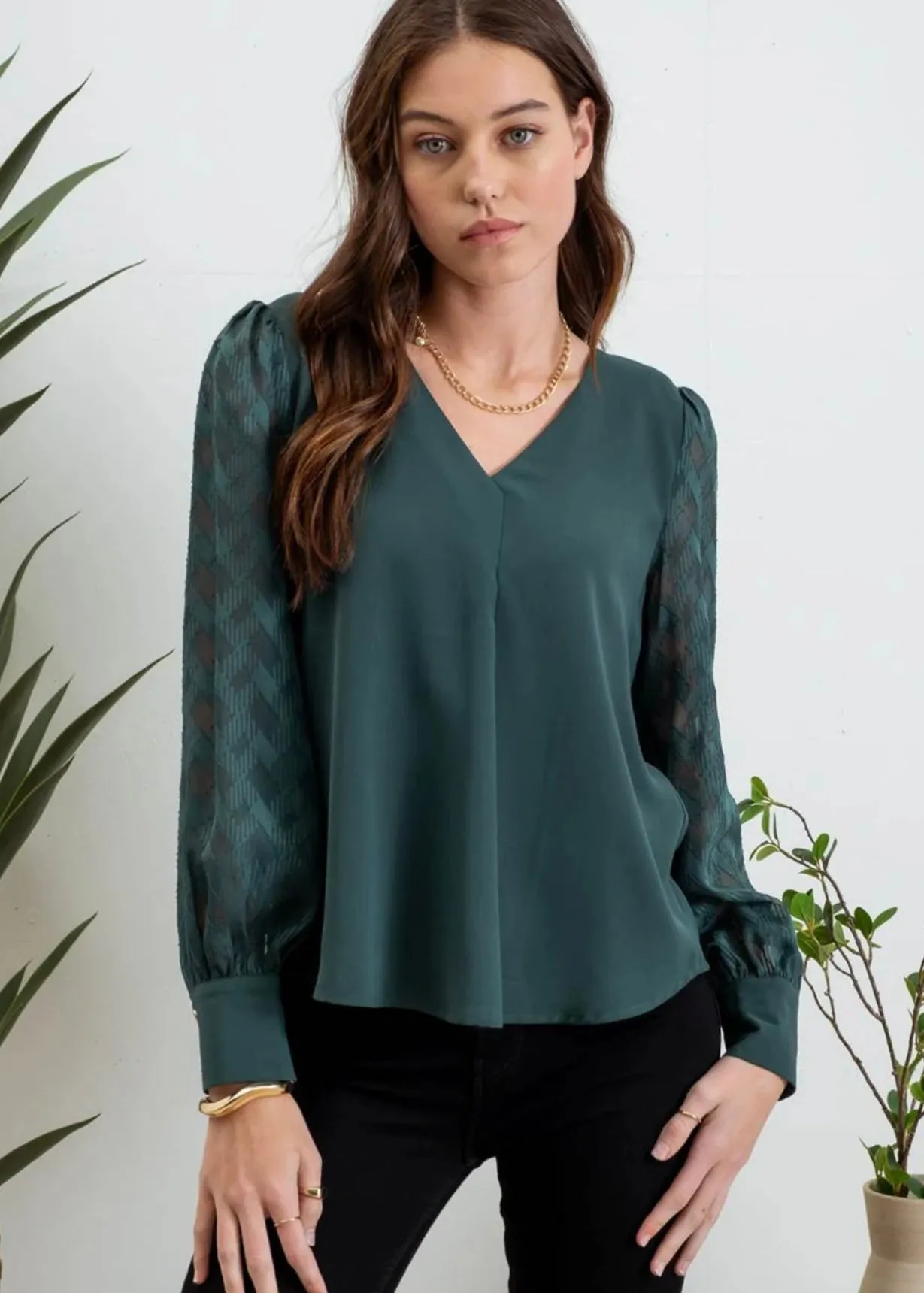 Victoria Button Back Blouses - 2 Colors!