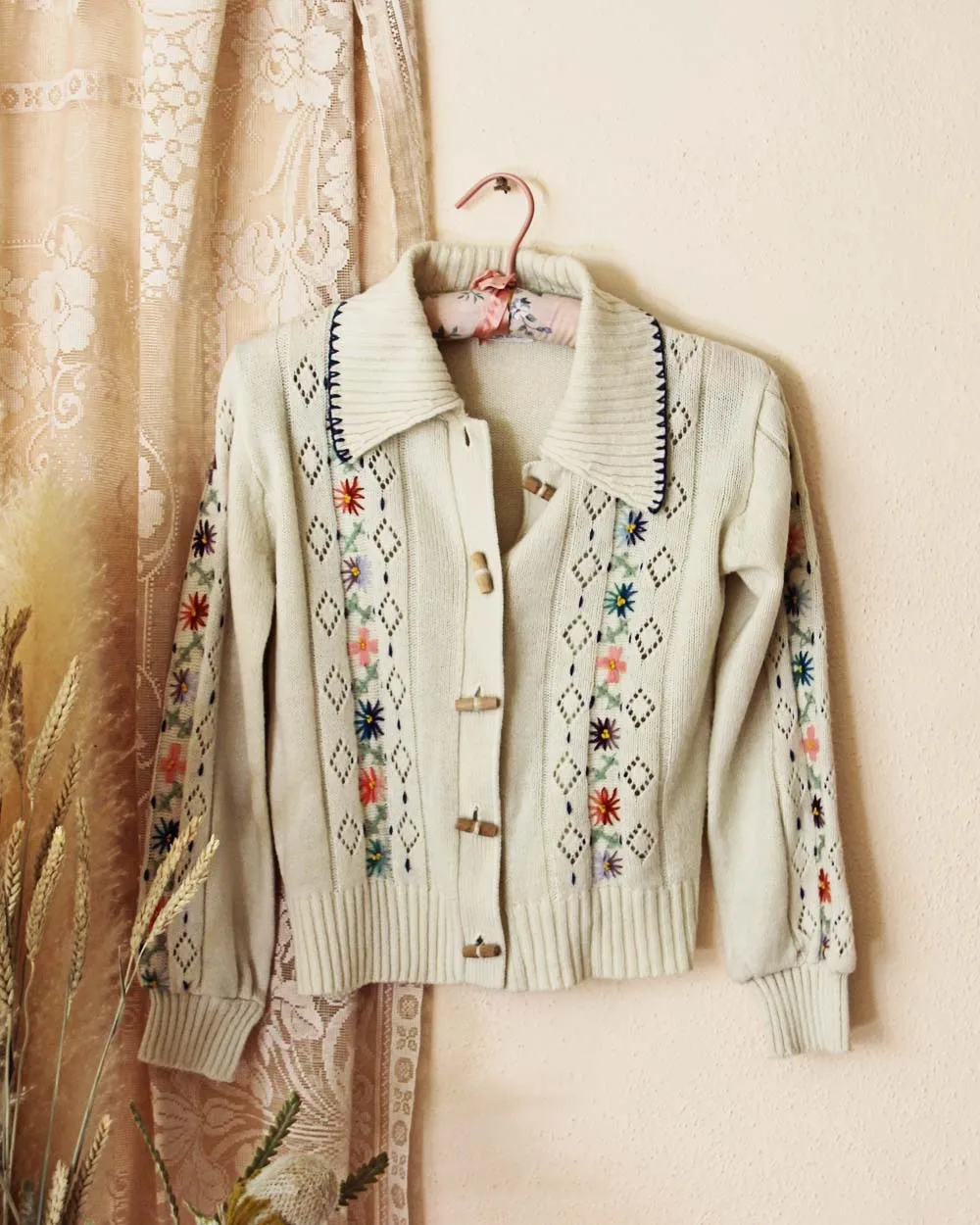 Vintage Fleur Toggle Sweater