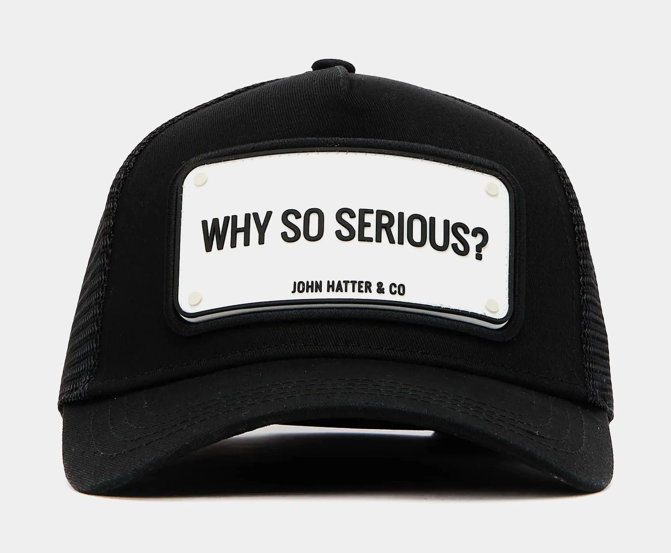 Why So Serious Trucker Mens Hat (Black/White)