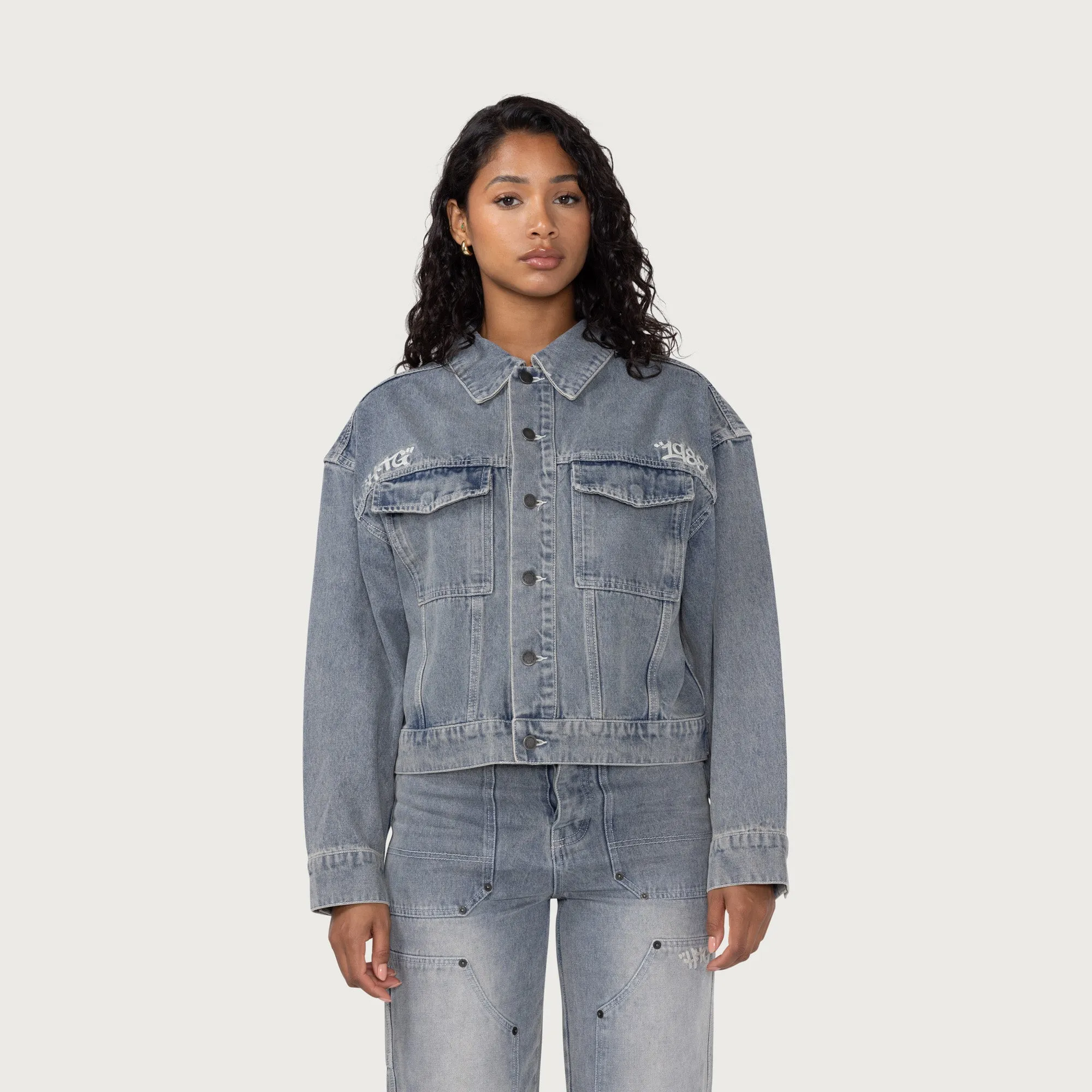 Womens Carpenter Jacket - Lt. Indigo