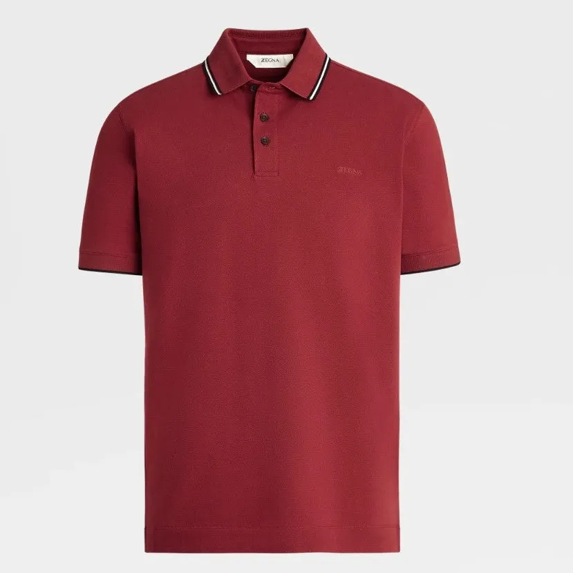 ZZegna Stretch Cotton Piquet Short-sleeve Polo